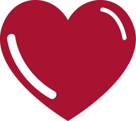 Red Heart with Reflexion PNG