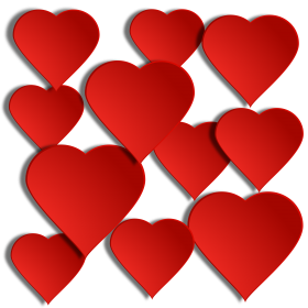 Red Hearts PNG