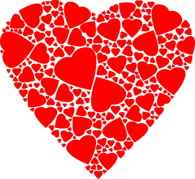 Red Hearts within a Heart PNG