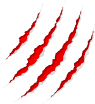 red Monster claw scratch PNG