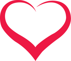 Red Outline Heart PNG