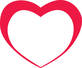 Red Outline Heart PNG
