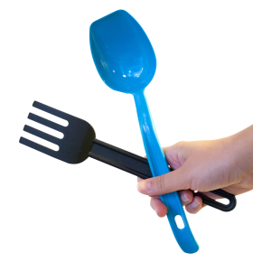 Spoon and Fork in Hand PNG
