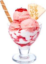 Strawberry Parfait Ice Cream PNG