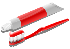 Toothpaste with Brush PNG