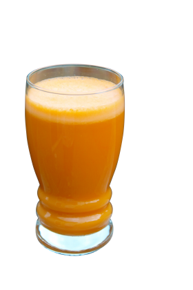 A Glass Filled with Orange Carrot Juice