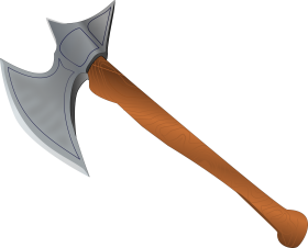 Cartoonish viking axe