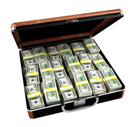 Case Full Of Dollar Briefcase
