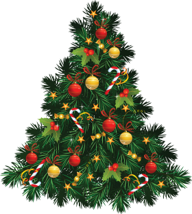 Christmas Tree with Candy Decoration