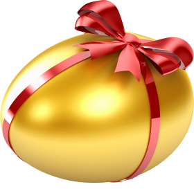 Egg Wrapped  in Red Ribbon