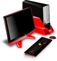 Gaming PC Setup Clipart