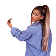 Ariana Grande in blue pullover