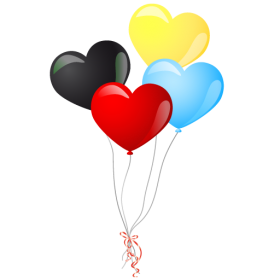 Colorful Heart Balloons