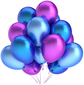Violet Blue Balloons