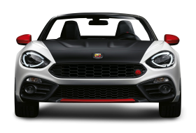 Black and White Fiat 124 Spider Abarth View Car