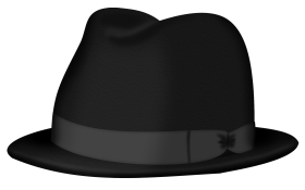 Black Fedora hat
