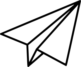 Black Shape Paper Plane