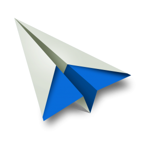 Blue Paper Plane