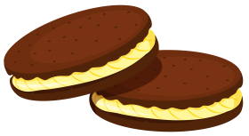 Chocolate Cookies with filling Clipart
