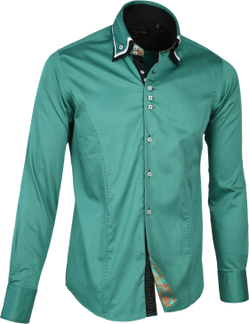Dress Shirt Detachable collar Green