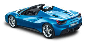 Ferrari 488 Spider Blue Car Back