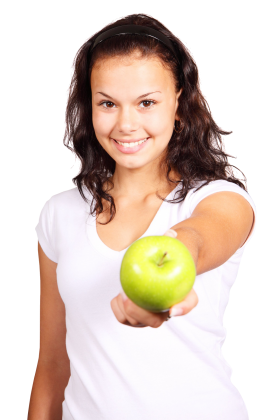 Girl with Green Apple