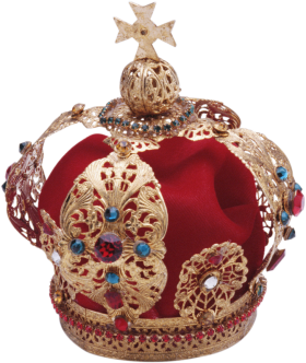 Gold  Red Crown Korona