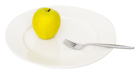 Green Apple in Plate