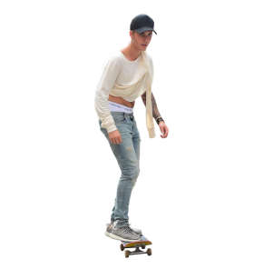 Justin Bieber Skateboarding