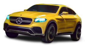 Mercedes Benz GLC Coupe Yellow Car