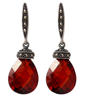 Red Diamond Earrings