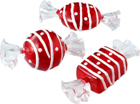 Red glass Bonbons