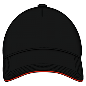 Sandwich Cap Black And Red