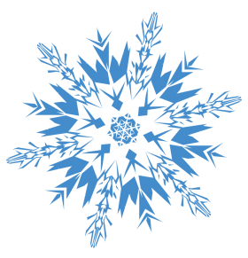 Blue Frozen Snowflake
