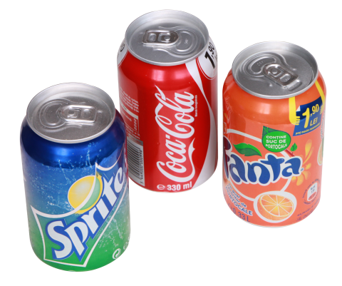 Soda Cans Cola Fanta Sprite
