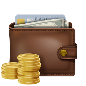 Wallet With Coins