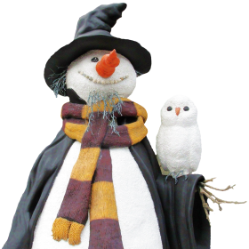 Snowman with Bird