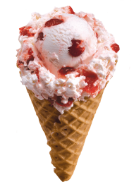 Strawberry Horn Ice Cream