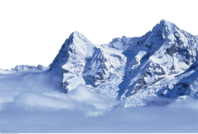 Ice-covered Swiss Alps