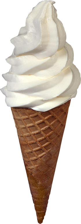White Ice Cream Cone